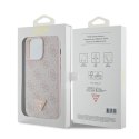 Guess GUHCP15XP4TDPP iPhone 15 Pro Max 6.7" różowy/pink hardcase Leather 4G Diamond Triangle