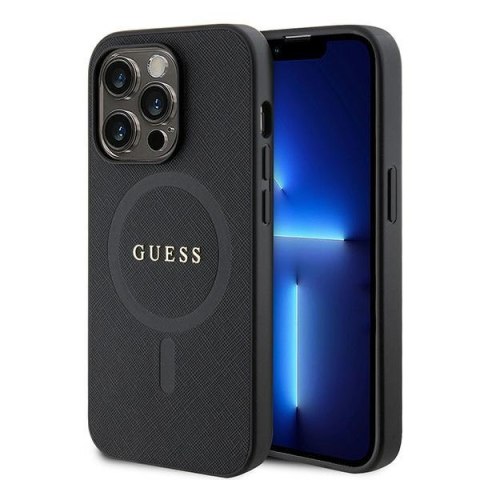 Guess GUHMP15XPSAHMCK iPhone 15 Pro Max 6.7" czarny/black hardcase Saffiano MagSafe