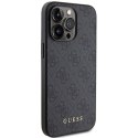 Guess nakładka do iPhone 15 Pro 6,1" GUHCP15LG4GFGR szara HC PU 4G Metal Logo