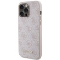 Guess nakładka do iPhone 15 Pro Max 6,7" GUHCP15XG4GFPI różowa HC PU 4G Metal Logo