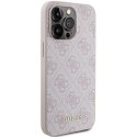 Guess nakładka do iPhone 15 Pro Max 6,7" GUHCP15XG4GFPI różowa HC PU 4G Metal Logo