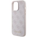 Guess nakładka do iPhone 15 Pro Max 6,7" GUHCP15XG4GFPI różowa HC PU 4G Metal Logo