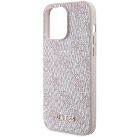 Guess nakładka do iPhone 15 Pro Max 6,7" GUHCP15XG4GFPI różowa HC PU 4G Metal Logo