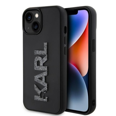 Karl Lagerfeld nakładka do iPhone 15 6,1" KLHCP15S3DMBKCK czarna HC 3D Logo Glitter