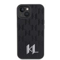 Karl Lagerfeld nakładka do iPhone 15 6,1" KLHCP15SPKLPKLK czarna HC Hot Stamp Monogram KL Metal Logo