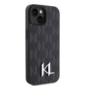 Karl Lagerfeld nakładka do iPhone 15 6,1" KLHCP15SPKLPKLK czarna HC Hot Stamp Monogram KL Metal Logo