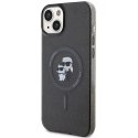 Karl Lagerfeld nakładka do iPhone 15 Plus 6,7" KLHMP15MHGKCNOK czarna HC Magsafe IML KC Glitter