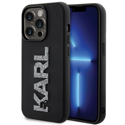 Karl Lagerfeld nakładka do iPhone 15 Pro 6,1" KLHCP15L3DMBKCK czarna HC 3D Logo Glitter