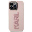 Karl Lagerfeld nakładka do iPhone 15 Pro 6,1" KLHCP15L3DMBKCP różowa HC 3D Logo Glitter