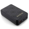 Guess Powerbank 18W GUPB10DP4GEGK 10000mAh czarny/black 4G Leather Metal Logo