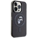 Karl Lagerfeld nakładka do iPhone 15 Pro 6,1" KLHMP15LHGKCNOK czarna HC Magsafe IML KC Glitter