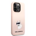 Karl Lagerfeld nakładka do iPhone 14 Pro Max 6,7" KLHCP14XSNCHBCP różowa hardcase Silicone Choupette