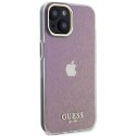 Guess GUHCP15SHDECMP iPhone 15 6.1" różowy/pink hardcase IML Faceted Mirror Disco Iridescent