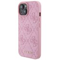 Guess GUHCP15SP4EPMP iPhone 15 6.1" różowy/pink hardcase Leather 4G Stamped