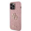 Guess GUHCP15XHG4SGP iPhone 15 Pro Max 6.7" różowy/pink hardcase Glitter Script Big 4G