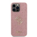 Guess GUHCP15XHG4SGP iPhone 15 Pro Max 6.7" różowy/pink hardcase Glitter Script Big 4G