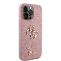 Guess GUHCP15XHG4SGP iPhone 15 Pro Max 6.7" różowy/pink hardcase Glitter Script Big 4G