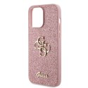 Guess GUHCP15XHG4SGP iPhone 15 Pro Max 6.7" różowy/pink hardcase Glitter Script Big 4G