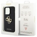 Guess GUHCP15LPSP4LGK iPhone 15 Pro 6.1" czarny/black hardcase Leather Perforated 4G Glitter Logo