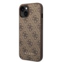 Guess GUHCP15MG4GFBR iPhone 15 Plus 6.7" brązowy/brown hard case 4G Metal Gold Logo