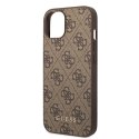 Guess GUHCP15MG4GFBR iPhone 15 Plus 6.7" brązowy/brown hard case 4G Metal Gold Logo