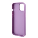 Guess GUHCP15SP4EPMU iPhone 15 6.1" fioletowy/light purple hardcase Leather 4G Stamped