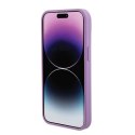 Guess GUHCP15SP4EPMU iPhone 15 6.1" fioletowy/light purple hardcase Leather 4G Stamped