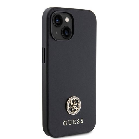 Guess GUHCP15SPS4DGPK iPhone 15 6.1" czarny/black hardcase Strass Metal Logo
