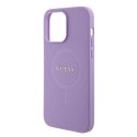 Guess GUHMP15XPSAHMCU iPhone 15 Pro Max 6.7" fioletowy/purple hardcase Saffiano MagSafe