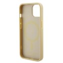 Guess GUHMP15SPSAHMCB iPhone 15 6.1" złoty/gold hardcase Saffiano MagSafe