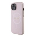 Guess GUHMP15SPSAHMCP iPhone 15 6.1" różowy/pink hardcase Saffiano MagSafe