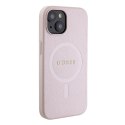 Guess GUHMP15SPSAHMCP iPhone 15 6.1" różowy/pink hardcase Saffiano MagSafe