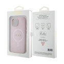 Guess GUHMP15SPSAHMCP iPhone 15 6.1" różowy/pink hardcase Saffiano MagSafe