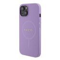 Guess GUHMP15SPSAHMCU iPhone 15 6.1" fioletowy/purple hardcase Saffiano MagSafe