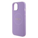 Guess GUHMP15SPSAHMCU iPhone 15 6.1" fioletowy/purple hardcase Saffiano MagSafe