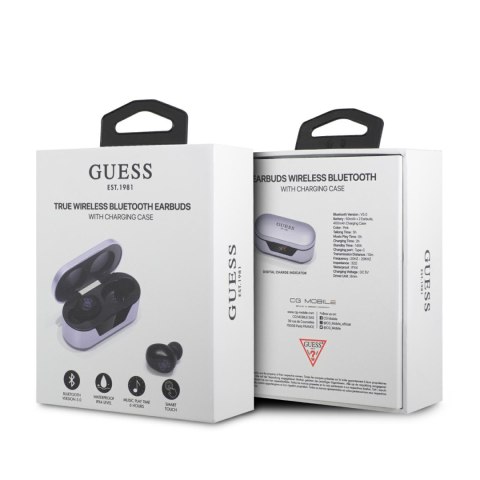 Guess słuchawki Bluetooth GUTWST31EU TWS + stacja dokująca fioletowy/purple