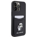 Karl Lagerfeld KLHCP15XSAPKCNPK iPhone 15 Pro Max 6.7" czarny/black hardcase Saffiano Cardslot KC Metal Pin