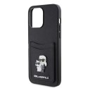 Karl Lagerfeld KLHCP15XSAPKCNPK iPhone 15 Pro Max 6.7" czarny/black hardcase Saffiano Cardslot KC Metal Pin