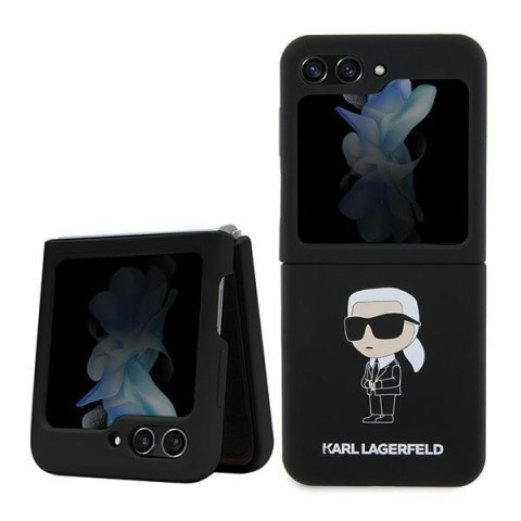 Karl Lagerfeld KLHCZF5SNIKBCK Z Flip5 hardcase czarny/black Silicone Ikonik