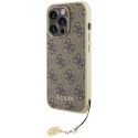 Guess GUHCP15XGF4GBR iPhone 15 Pro Max 6.7" brązowy/brown hardcase 4G Charms Collection