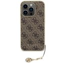 Guess GUHCP15XGF4GBR iPhone 15 Pro Max 6.7" brązowy/brown hardcase 4G Charms Collection