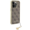 Guess GUHCP15XGF4GBR iPhone 15 Pro Max 6.7" brązowy/brown hardcase 4G Charms Collection