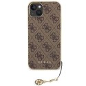 Guess GUHCP15MGF4GBR iPhone 15 Plus 6.7" brązowy/brown hardcase 4G Charms Collection