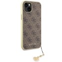 Guess GUHCP15MGF4GBR iPhone 15 Plus 6.7" brązowy/brown hardcase 4G Charms Collection