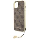 Guess GUHCP15MGF4GBR iPhone 15 Plus 6.7" brązowy/brown hardcase 4G Charms Collection