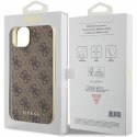 Guess GUHCP15SGF4GBR iPhone 15 6.1" brązowy/brown hardcase 4G Charms Collection