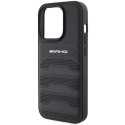 AMG AMHCP15LGSEBK iPhone 15 Pro 6.1" czarny/black hardcase Leather Debossed Lines