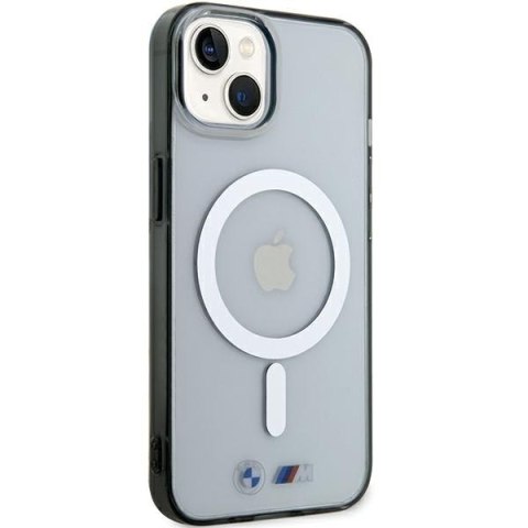 Etui BMW BMHMP15SHCRS iPhone 15 6.1" przezroczysty/transparent hardcase Silver Ring MagSafe