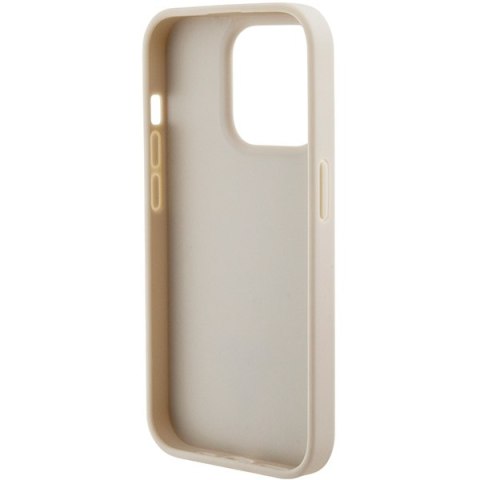 Guess GUHCP15LPCRTHCD iPhone 15 Pro 6.1" złoty/gold hardcase Croco Triangle Logo