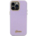 Guess GUHCP15LPGMCSL iPhone 15 Pro 6.1" liliowy/lilac hardcase Glitter Glossy Script